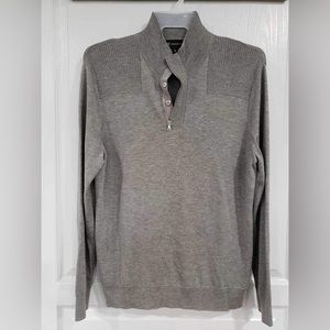 INC INTERNATIONAL CONCEPTS MAN GRAY SOFTLY SIZE L SWEATER